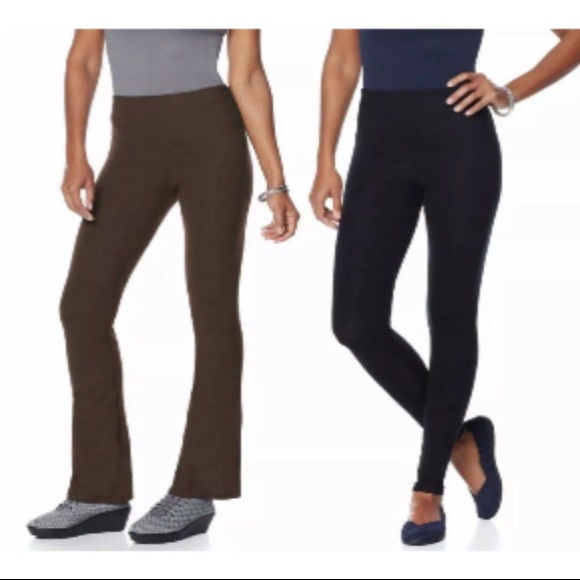 YUMMIE NWT Black/Mahogany Legging Set - Picture 1 of 5